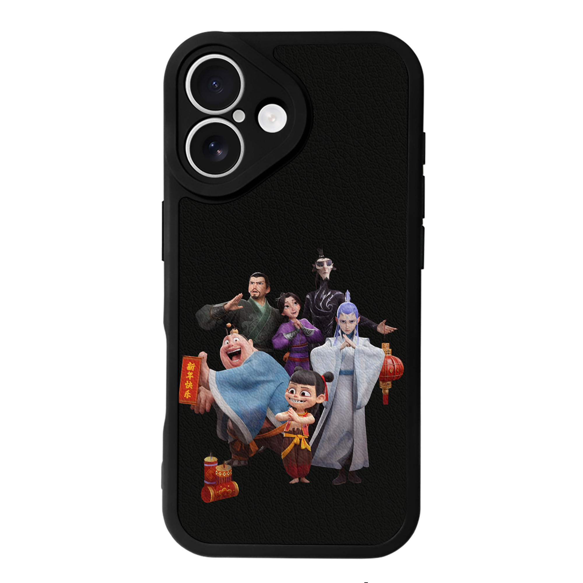 （画像用） Ne Zha 2 ナタ 魔童の大暴れ 【iPhone 16シリーズ対応】シリコンスマホケース（レザー調） 材質：シリコン